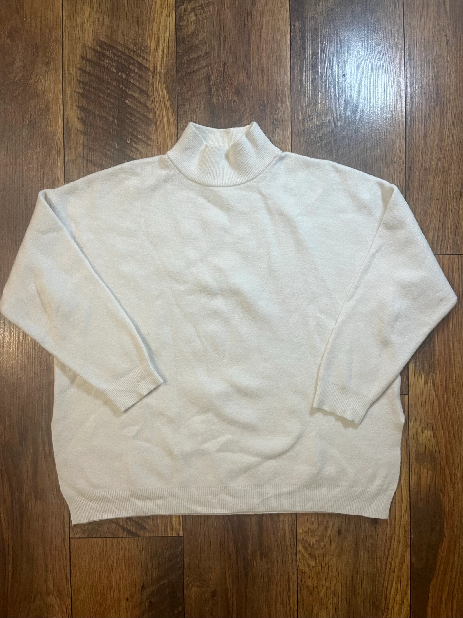 Pull col montant écru maille douce oversize - stradivarius - taille M - très bon état 